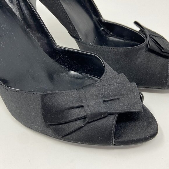 BLAKE SCOTT | Desmond Black Peep Toe Pump Dress Heel 7 - Picture 2 of 10